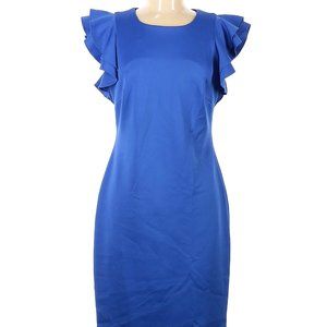 Size 8 Blue Tommy Hilfiger Dress with Ruffle Sleeves